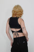 BACK SLIT STITCH TANK TOP -BLACK-